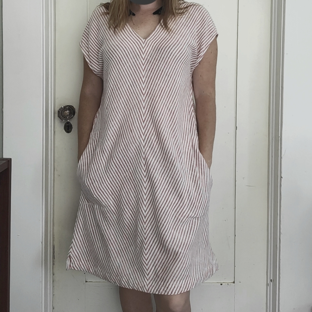 Splendid Collection Pink Striped Breathable Summer Dress Small